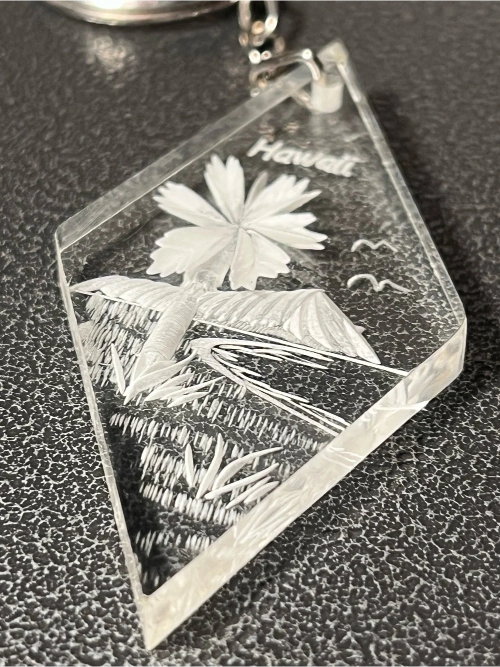 Hawaii Clear Acrylic Etched Keychain, Travel, Souvenirs, Memorabilia